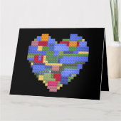 Meester Bouwer Blok Baksteen Hart Valentin Kaart (Voorkant)