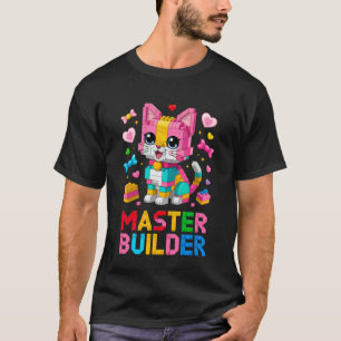 Meester Bouwer Kat Liefhebber Bouwen Bakstenen Blo T-shirt