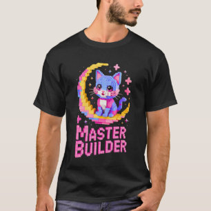 Meester Bouwer Kat Liefhebber Bouwen Bakstenen Blo T-shirt