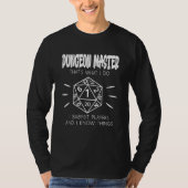 Meester Dungeon DM Dragons Babysit en ik weet iets T-shirt (Voorkant)
