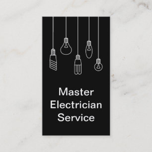 Meester Elektricien Modern Verticaal Visitekaartje
