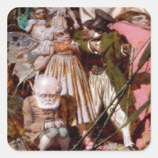 Meester-Stoke van de Fairy Feller Vierkante Sticker (Voorkant)