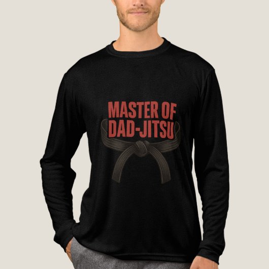 Meester van de dad-jitsu Tri-Blend shirt (Voorkant volledig)