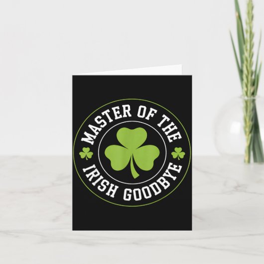Meester van de Ierse afscheid Grappige St. Patrick Kaart (Voorkant)