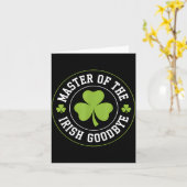 Meester van de Ierse afscheid Grappige St. Patrick Kaart (Gele Bloem)