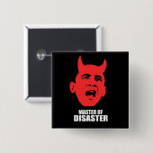 Meester van de ramp vierkante button 5,1 cm (Voorkant /achterkant)