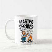 Meester van de S'mores Funny Campfire Design Koffiemok (Links)