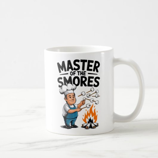 Meester van de S'mores Funny Campfire Design Koffiemok (Rechts)