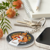 Meester van Grill Fathers Day Gift BBQ Chef Dad Sleutelhanger (Voorkant Rechts)