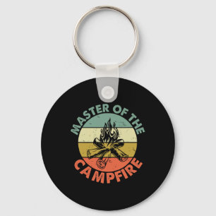 Meester van het kampvuur Papa Camping Shirt Campin Sleutelhanger