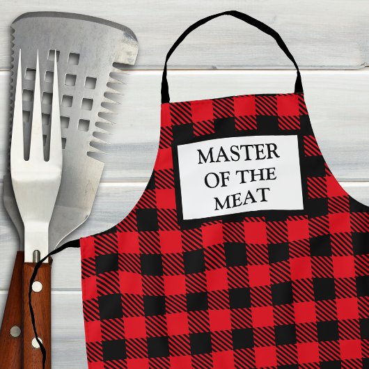 Meester van het vlees Buffalo Plaid Schort