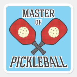 Meester van Pickleball Vierkante Sticker