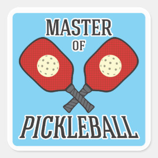 Meester van Pickleball Vierkante Sticker