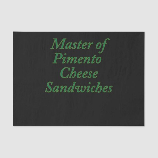 Meester van Pimento Cheese Sandwiches Funny Golf Tissuepapier (Voorkant)