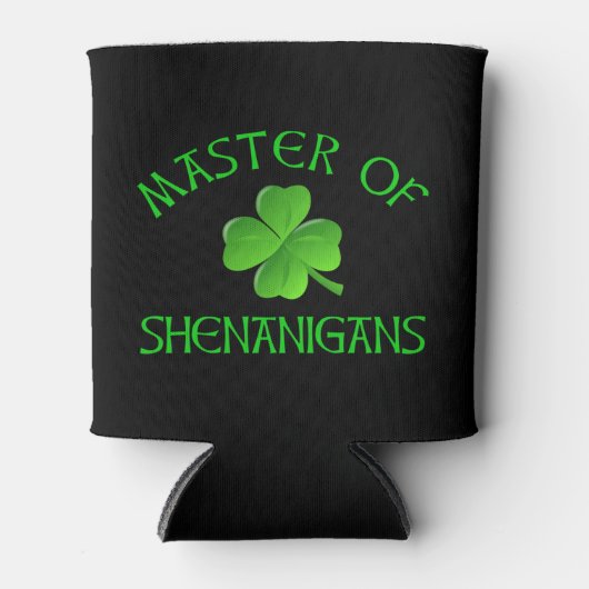 Meester van Shenanigans Funny St. Patrick's Day Blikjeskoeler (Voorkant)