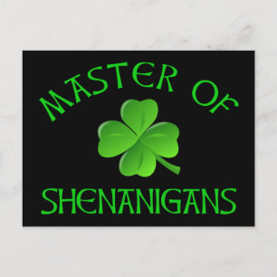 Meester van Shenanigans Funny St. Patrick's Day Briefkaart