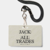 Meester van vele markten - badge (Voorzijde met lanyard)