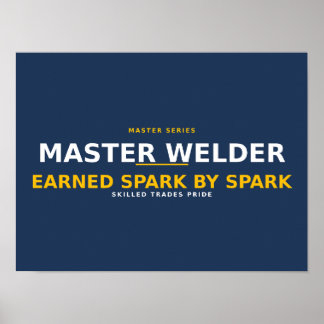 Meesterlasser Verdiende Vonk Voor Vonk — Geschoold Poster