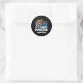 Meesters van het universum vervagen ronde sticker (Tas)
