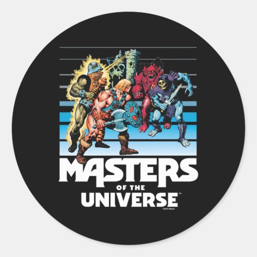 Meesters van het universum vervagen ronde sticker (Voorkant)