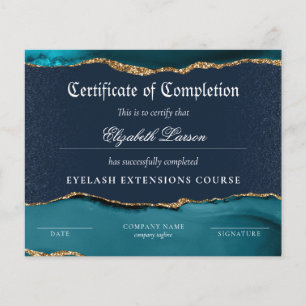 Meesterschap in Certificaat van Voltooiing Blauwe
