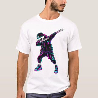 Meesterwerk Dabbing Skelet T-Shirt Ontwerp | Retr