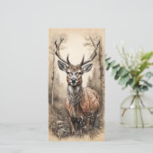 Meesterwerk Herten in het bos Feestdagenkaart (Staand voorkant)