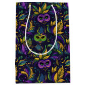 Meesterwerk Mardi Gras Maskers patroon Medium Cadeauzakje (Voorkant)