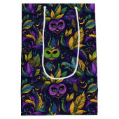 Meesterwerk Mardi Gras Maskers patroon Medium Cadeauzakje (Achterkant)