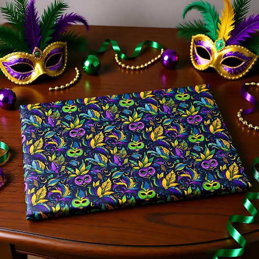 Meesterwerk Mardi Gras Maskers patroon Tissuepapier