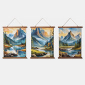 Meesterwerken van natuur: nationale parken vieren hangend wandkleed (Driedubbel)