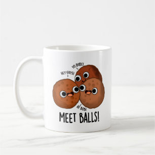Meet-balls Funny Social Meatball Pun Koffiemok