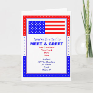 Meet & Greet Invitation politique Carte de voeux