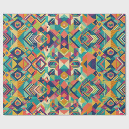 Meet het geometrische regenboogpatroon 2026 cadeaupapier