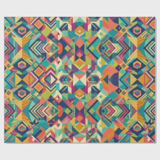 Meet het geometrische regenboogpatroon 2026 cadeaupapier