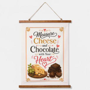 Meet Kaas en Chocolade met je Hart Hangend Wandkleed