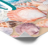 Meet Me By the Sea Shells and Waves Poster (Coin)