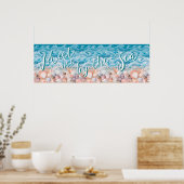 Meet Me By the Sea Shells and Waves Poster (Cuisine)