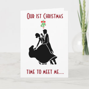 **MEET ME ONDER MISTLETOE** ONZE EERSTE CHRISTMAS FEESTDAGEN KAART