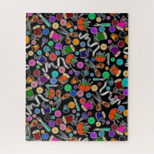 Meet tweemaal gesneden eenmaal naaibenodigdheden o legpuzzel