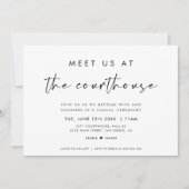Meet Us At The Courthouse Wedding Invitation (Devant)