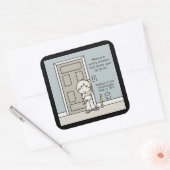 Meetbare momenten vierkante sticker (Envelop)