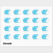 MeetESQ blauw Ronde Sticker (Vel)