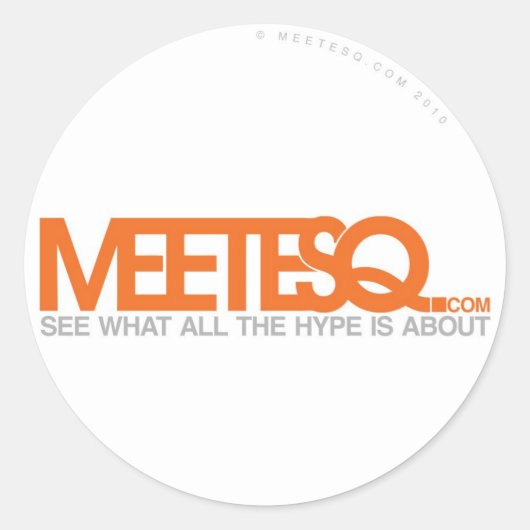 MeetESQ.com Ronde Sticker (Voorkant)