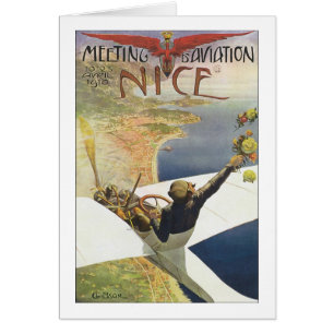 Meeting Aviation Nice Travel Poster