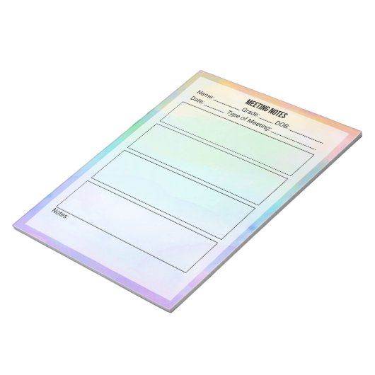 Meeting Notes-Notitieblok - AANPASSEN Notitieblok (Schuin)