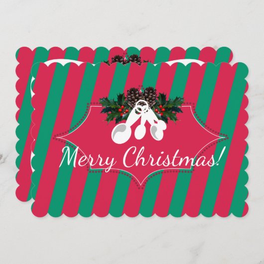 Meetlepels Kerstmis uit de keuken van Feestdagenkaart (Voorkant / Achterkant)