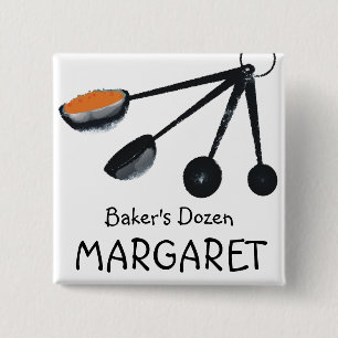 Meetlepels specerijen kookbaknaamlabel vierkante button 5,1 cm