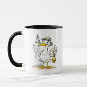 Meeuw Comic Vuurtoren Lantaarn Mok
