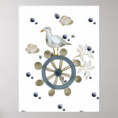 meeuw hitching een rit poster (Voorkant)